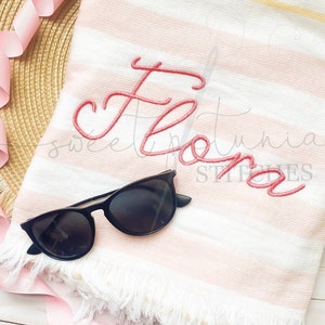 Cursive Satin Embroidery Font Albie Girly Satin Font Cursive Embroidered Font BX Satin Stitch Satin Border Machine Embroidery Font Design