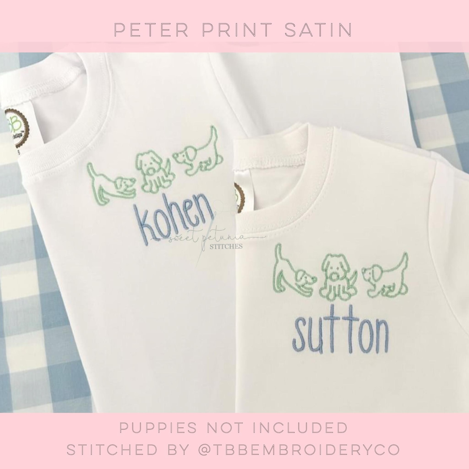 Peter Print Hand Printed Hand Letter Satin Stitch Font Embroidered Font ...