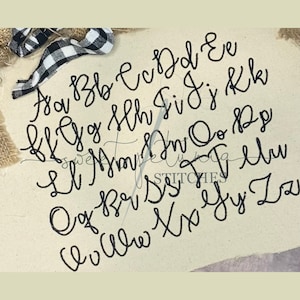 Eleanor Font Brodé Font BX Satin Stitch Machine Broderie Font Design