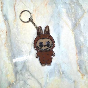 Popmart Labubu inspired keychain, resin keychain, the monsters macaron, bag charm, car accessories