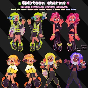 Splatoon agent keychains