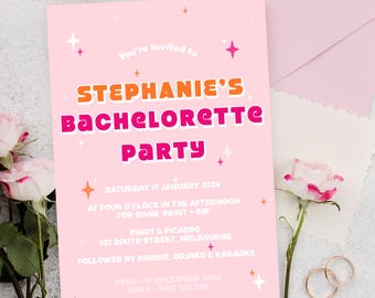 Hens Invitation | Hens Party Invitation | Bachelorette Invitation | Bachelorette Party Invitation | Pink | Hens Invite | Digital Download