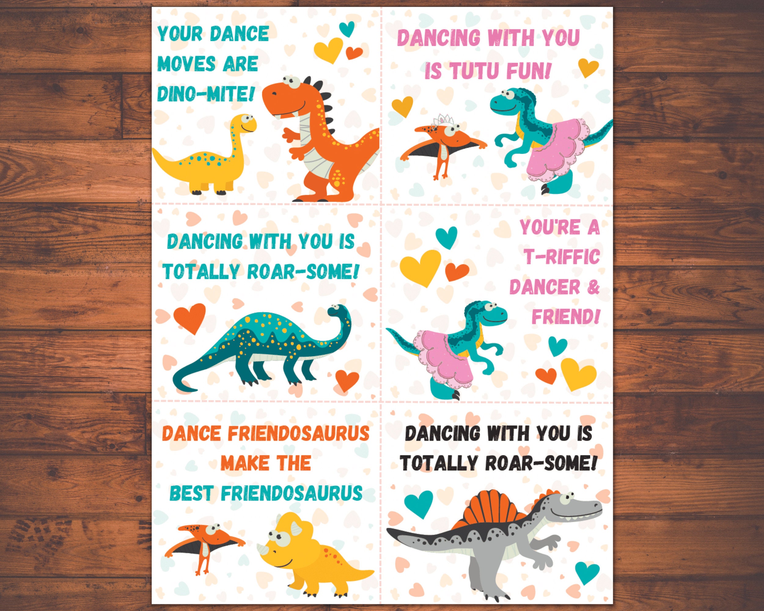 Printable Dance Valentine's Cards // Instant Download - Etsy