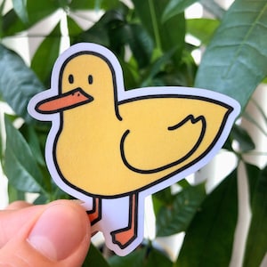 Duck Sticker - Cute Duck Sticker - Cartoon Duck Sticker - Duck Laptop Sticker - Duck Water Bottle Sticker - Tumbler Duck Sticker, Duck Decal