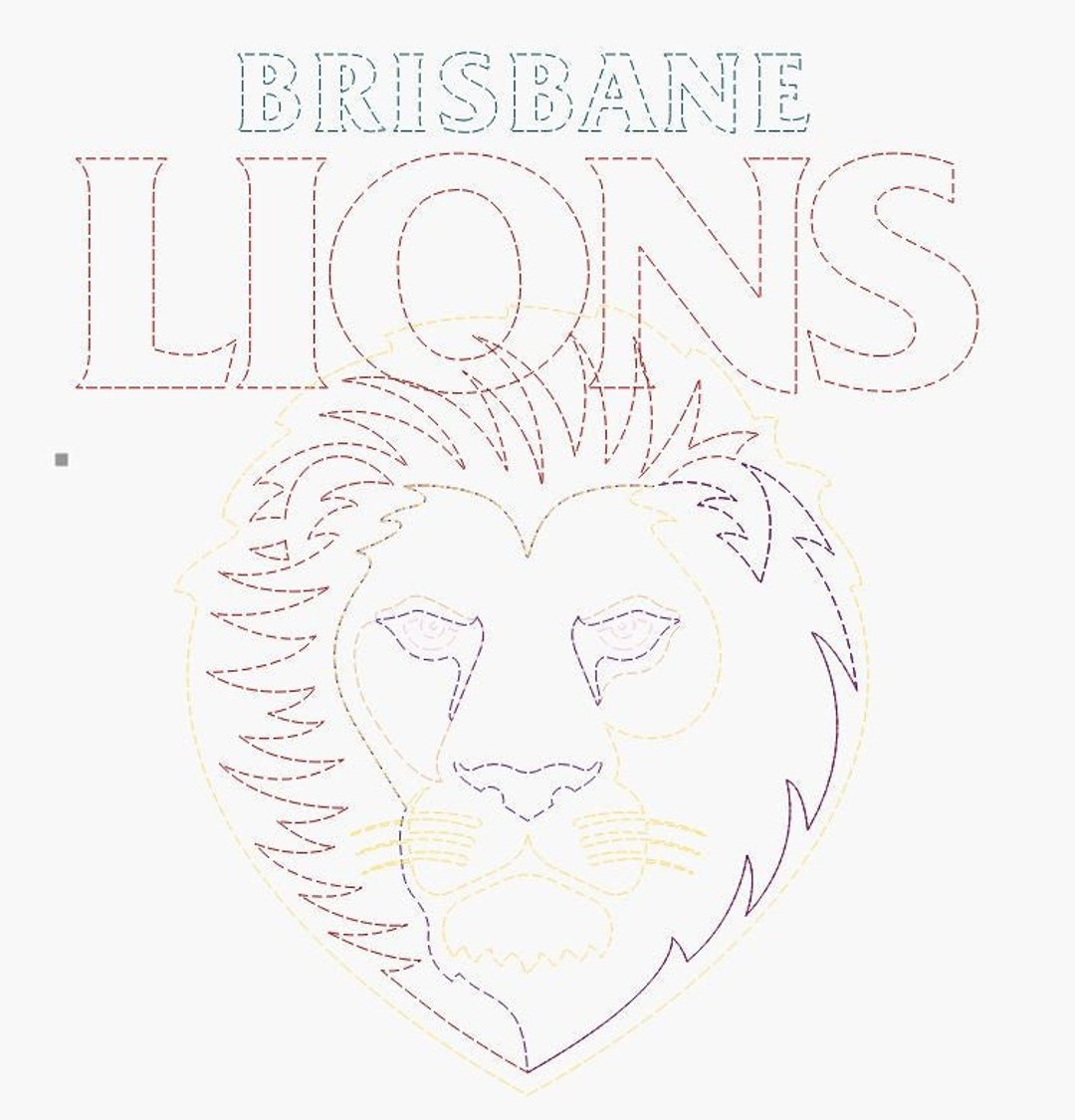 AFL SVG Brisbane Lions Logo Line Vector File Digital Download Etsy