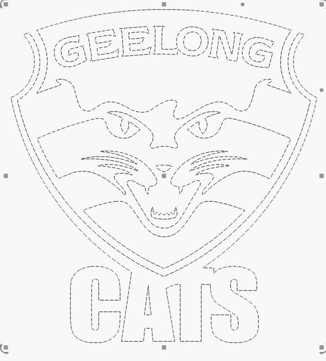 AFL SVG Geelong Cats Logo Vector Archivo Descarga digital Etsy España