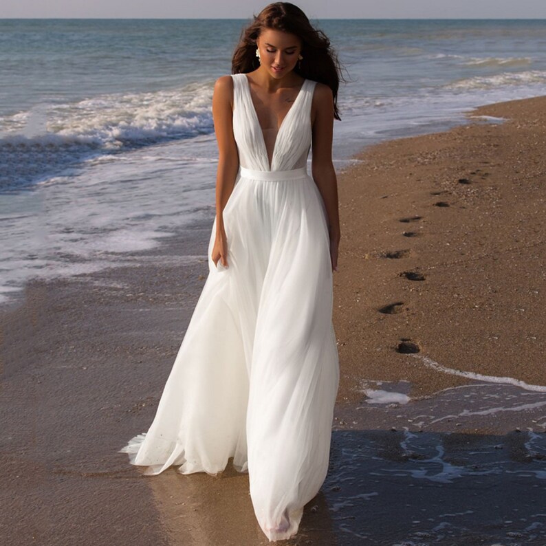 Charming on Sale Beach Bridal Wedding Dresses A Line - Etsy