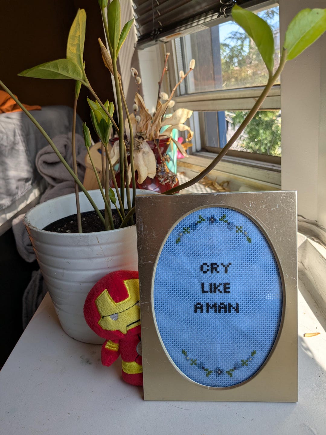 Cry Like a Man Crossstitch Etsy