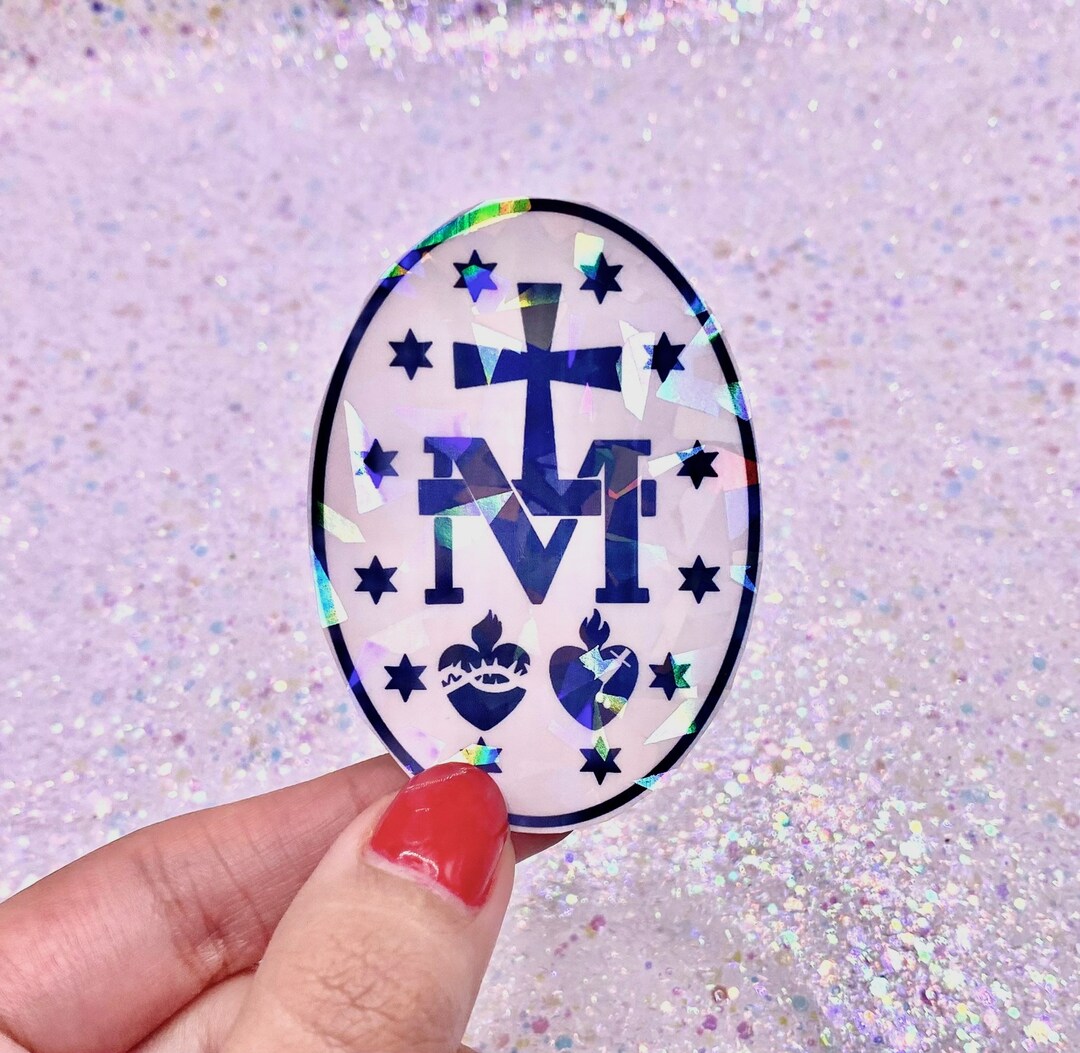Miraculous Medal Vinyl Sticker/virgin Mary Sticker/catholic Sticker ...
