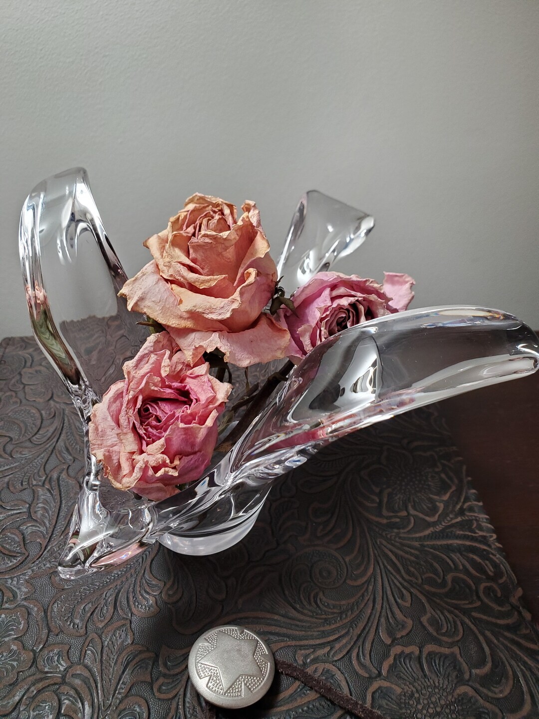 Princess House Crystal Bird Dish Home Decor Vintage 1980. Etsy