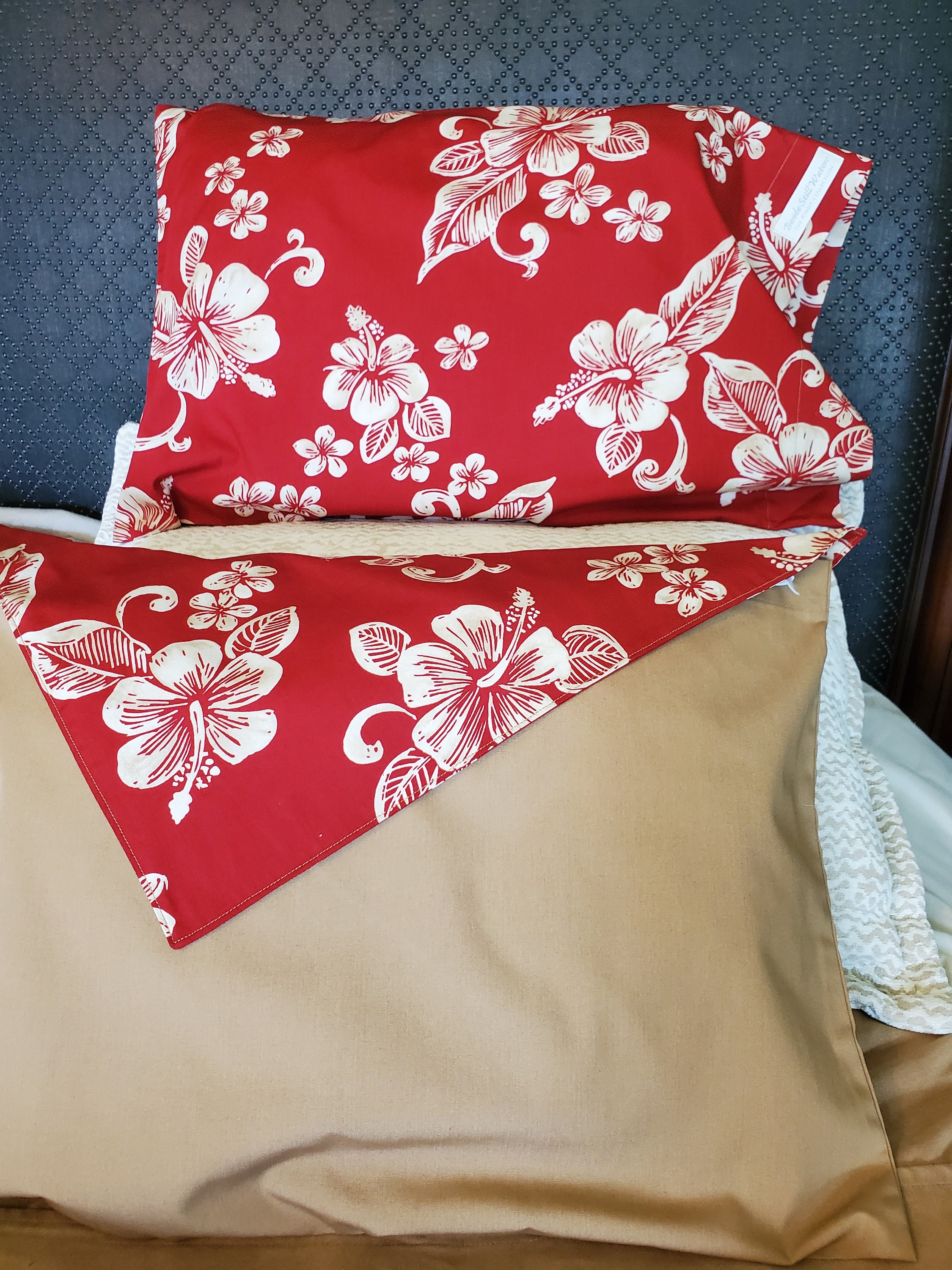 St. John Map Home Decor Handmade Throw Pillow Cover 16 X 16 - Hibiscus  Jazz