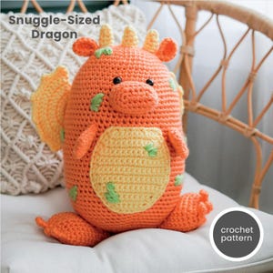 Crochet Dragon Pattern: Snuggle-Sized Amigurumi Plush (PDF Pattern)
