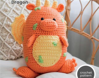 Crochet Dragon Pattern: Snuggle-Sized Amigurumi Plush (PDF Pattern)