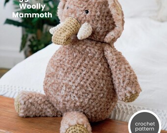 Woolly Mammoth Crochet Pattern: Snuggle-Sized Amigurumi (PDF)