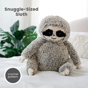 Large Sloth Crochet Pattern Snuggle-Sized Amigurumi Stuffed Animal DIY Tutorial Beginner Friendly Crochet PDF