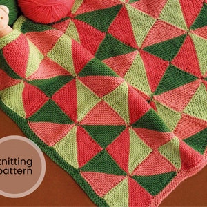 Geometric Baby Blanket Knitting Pattern PDF