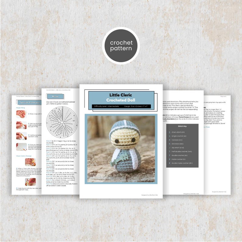 Cleric Robe Pattern Little Cleric Crochet Pattern PDF - Etsy