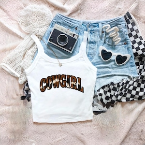 Cowgirl Tank Top – Women’s Western Spaghetti Strap Tee | Country Music, Rodeo & Casual Cowgirl Shirt