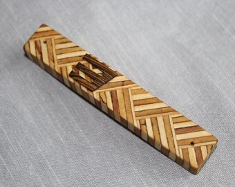 Mezuzah de madera - Hecho en EE.UU. por el artista Nathan Temple - Envío nacional exprés gratuito