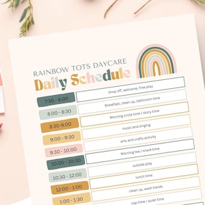 Daily Daycare Schedule, Daycare Forms, Daycare Provider, Home Daycare ...