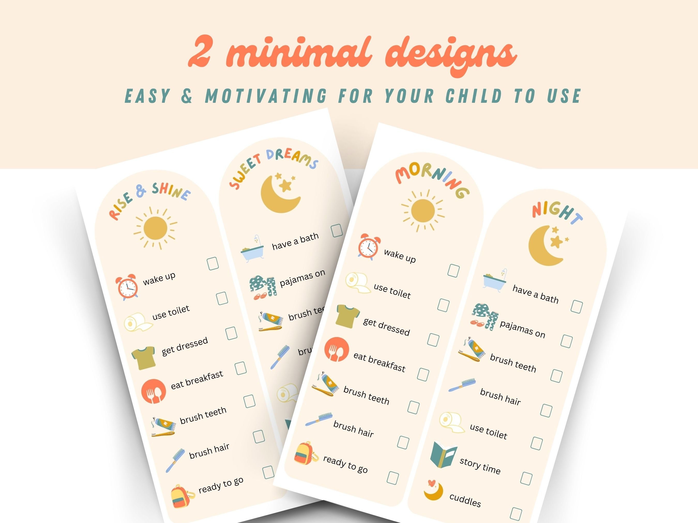 Toddler Chore Chart With Pictures, Kids Routine Checklist, Chore Chart ...