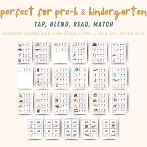 CVC Flashcards and Word Matching Game Printable! Designed to target all five short vowel sounds, this set is perfect for early readers in kindergarten or homeschool settings.