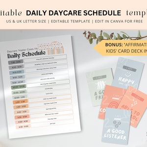 Daily Daycare Schedule, Daycare Forms, Daycare Provider, Home Daycare ...