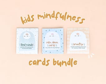 Kids Mindfulness Bundle, Self-regulation Strategies for Kids, Emotional Regulation Visual, Rainbow Breathing, Calm Corner, Coping Skills