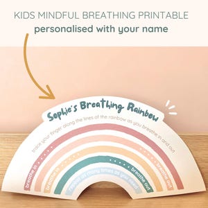 Respiración arcoíris personalizada, control visual de las emociones, respiración profunda, seguimiento consciente visual, recursos de alfabetización emocional infantil