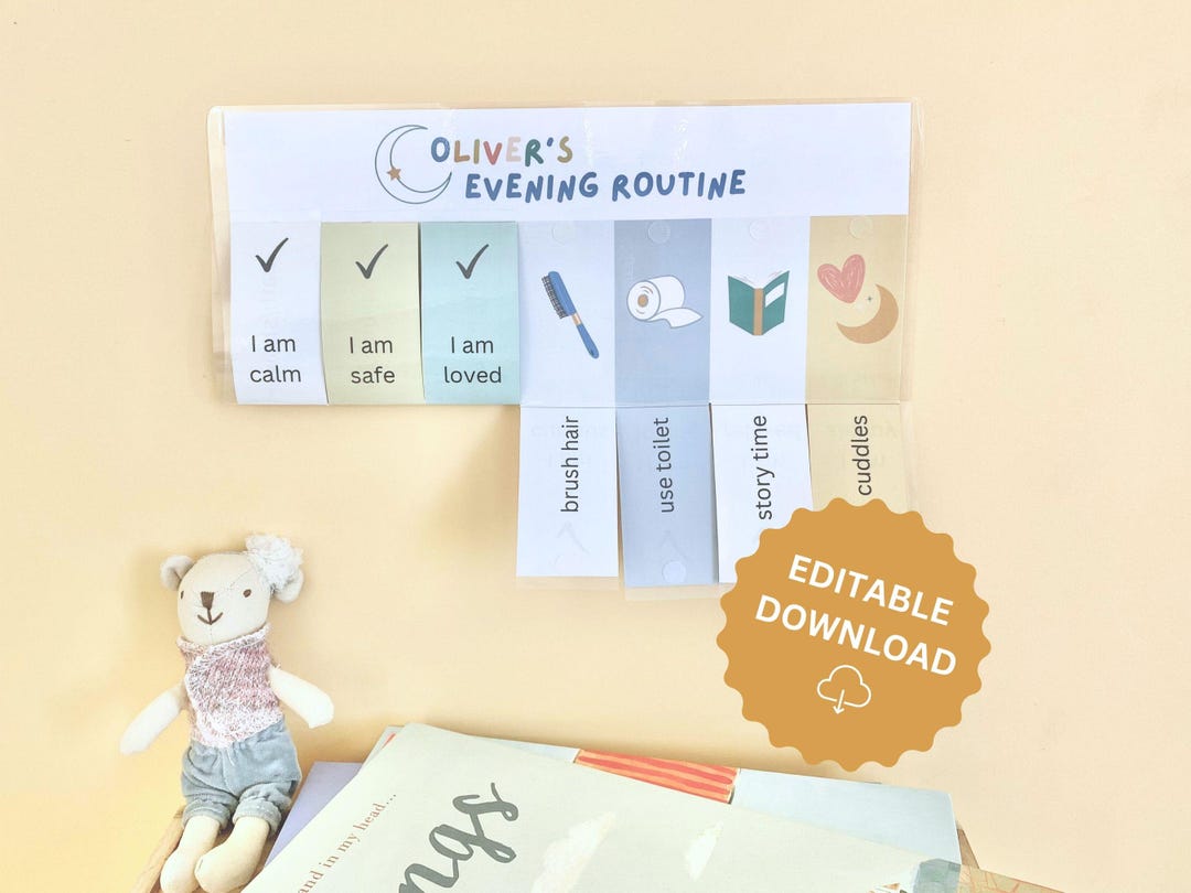Toddler Routine Flip Chart | Morning & Evening Routine Flip Chart ...