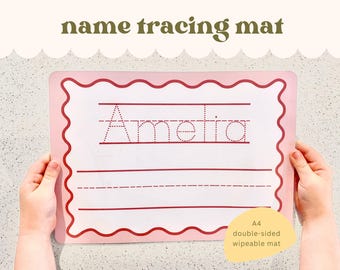 Toddler Name Tracing Board Reusable Dry Erase Learning Board Montessori Writing Activity Preschool Early Writing Practice