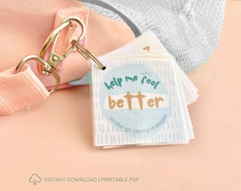 Coping Choices Keyring, Self Regulation, Communication Keyring for Kids, Emotional Regulation Visual, Emotion Toolbox, Anger Coping Skills