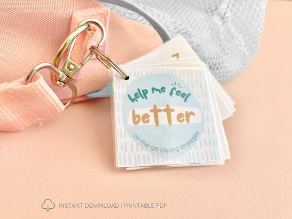 Coping Choices Keyring, Self Regulation, Communication Keyring for Kids, Emotional Regulation Visual, Emotion Toolbox, Anger Coping Skills