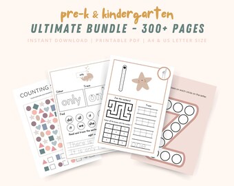 Preschool Worksheets, Preschool Montessori, Printable Worksheets, Kindergarten Binder, Pre-K Worksheets, Preschool Activities Bundle