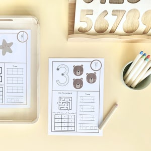 1-10, Number Tracing, Handwriting practice, Kindergarten Worksheets, Learning Numbers, Learning Binder, Preschool Activity
