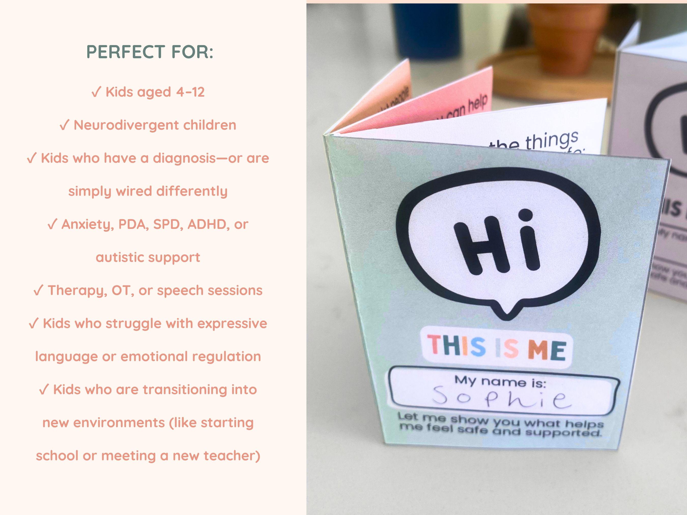 ASD Communication Card Zine, SEN, Autism, Non Verbal Speech Therapy ...