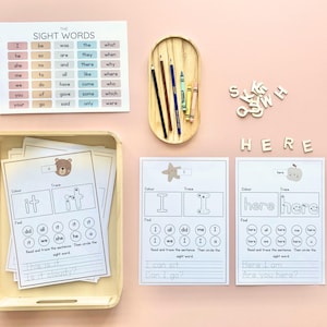 Printable Sight Words, Kindergarten Sight Word Worksheets, Preschool Activity Pages, 1st Grade Handwriting and Spelling Activities