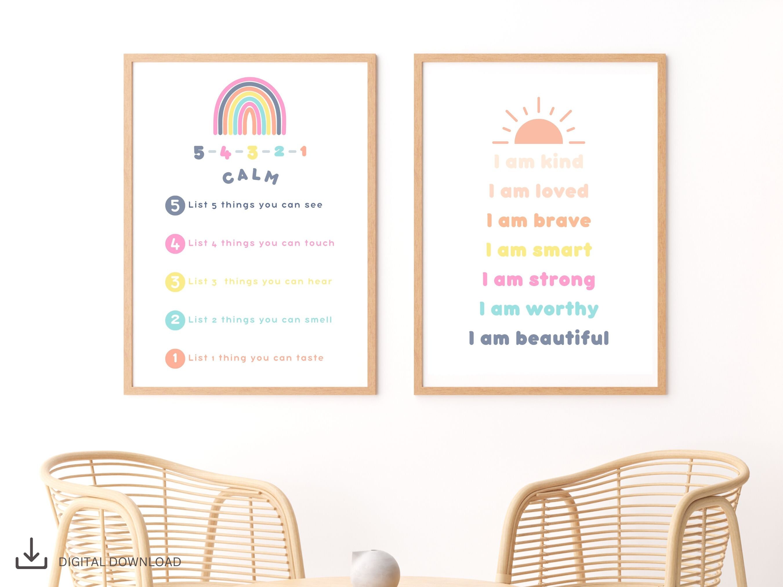 6 Calming Corner Posters, Calm Down Skills, Classroom Boho Calm Down ...