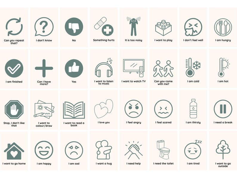 These simple, easy-to-use communication cards are designed for preschoolers, nonverbal children, kids with autism, and neurodivergent kids who find verbal communication tricky. These printable PECs (Picture Exchange Communication System) cards offer a simple, effective solution, giving children a way to express their needs, feelings, and choices—without frustration.