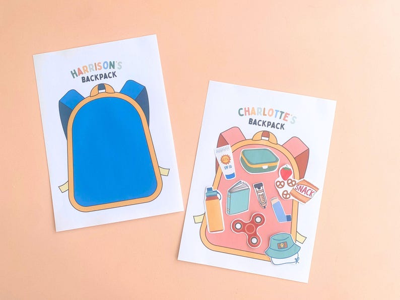 Custom School Bag Checklist, Routine Cards, Custom Chore Chart, Daily ...