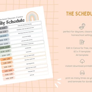 Daily Daycare Schedule, Daycare Forms, Daycare Provider, Home Daycare ...