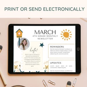Editable School Newsletter Template, Newsletter Bundle, Monthly Newsletter, Email Template, Parent Communication, Teacher Resources, PTA Bild 7