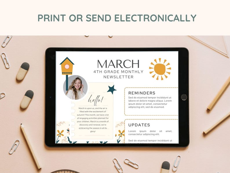 Editable School Newsletter Template, Newsletter Bundle, Monthly Newsletter, Email Template, Parent Communication, Teacher Resources, PTA Bild 7