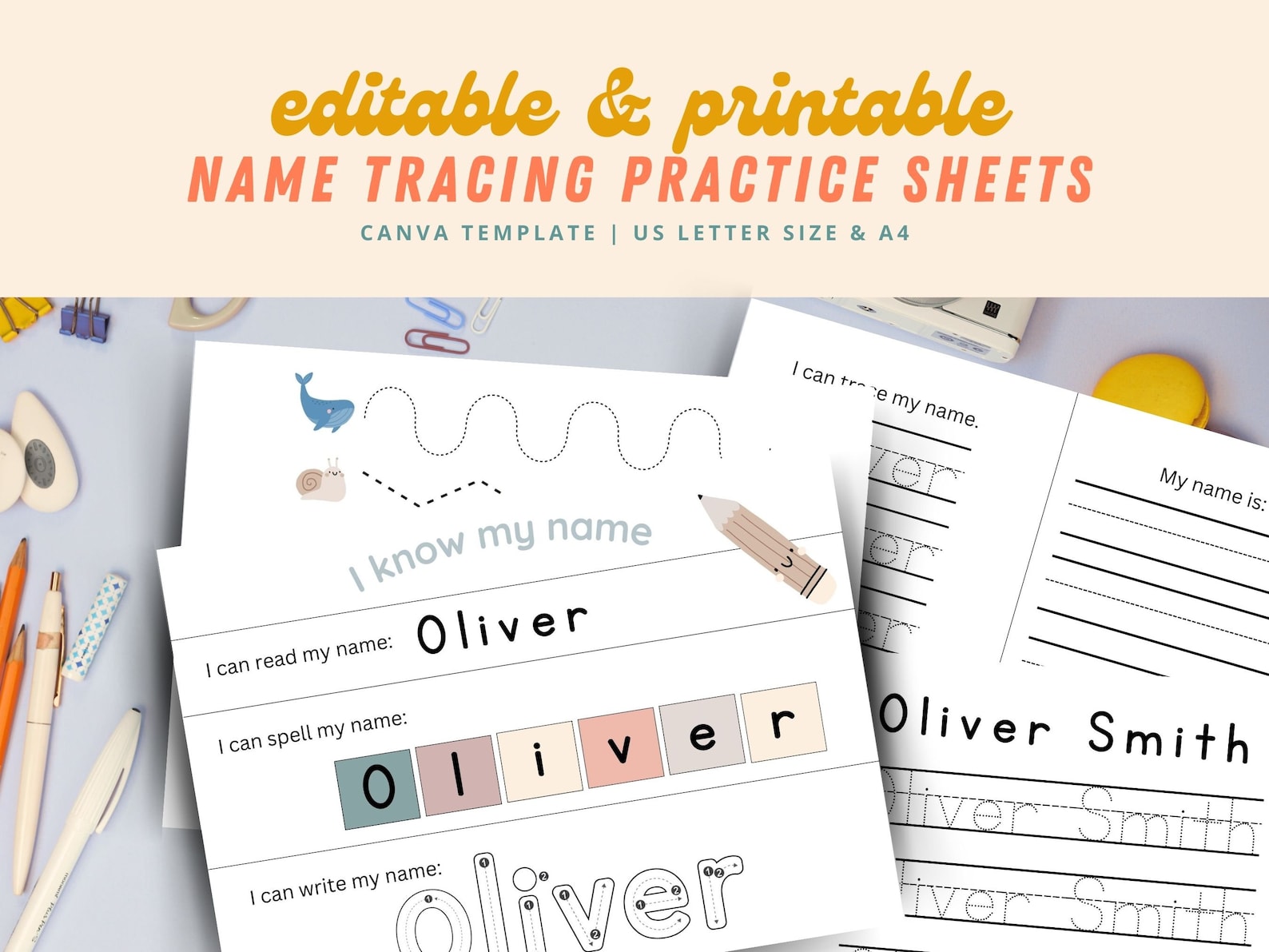 I Can Write My Name Worksheet | Editable Custom Name Tracing Sheet ...