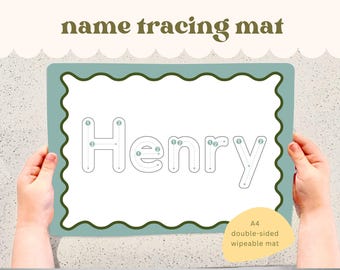 Toddler Name Tracing Board Reusable Dry Erase Learning Board Montessori Writing Activity Preschool Early Writing Practice