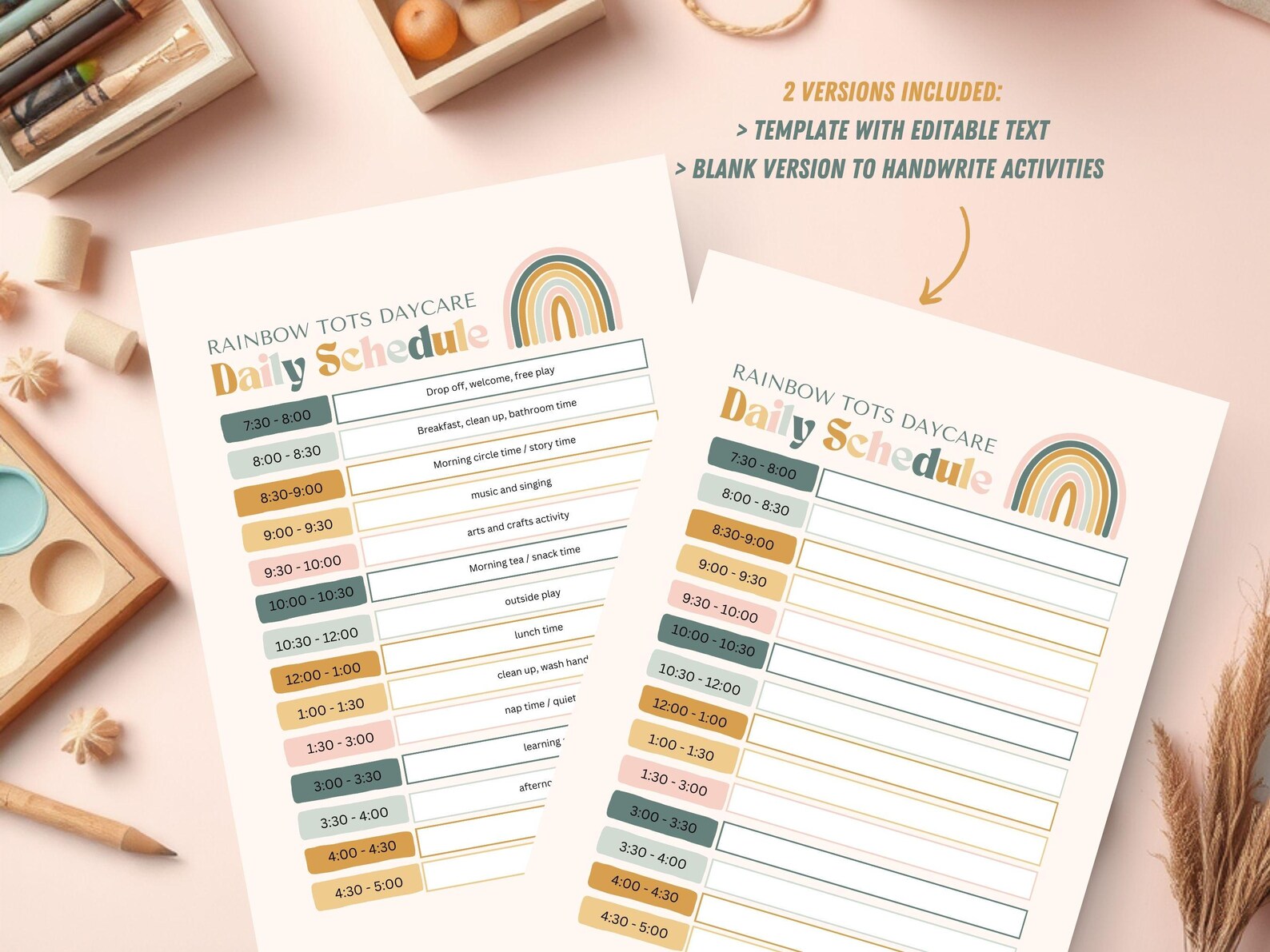 Daily Daycare Schedule, Daycare Forms, Daycare Provider, Home Daycare ...