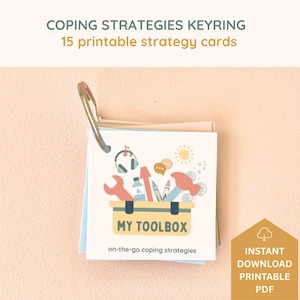 Coping Choices Keyring, Self Regulation, Communication Keyring for Kids, Emotional Regulation Visual, Emotion Toolbox, Anger Coping Skills