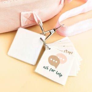 This pocket-sized printable keyring is packed with simple, effective coping strategies to help your child manage big emotions—wherever they are. Perfect for school, outings, and transitions!