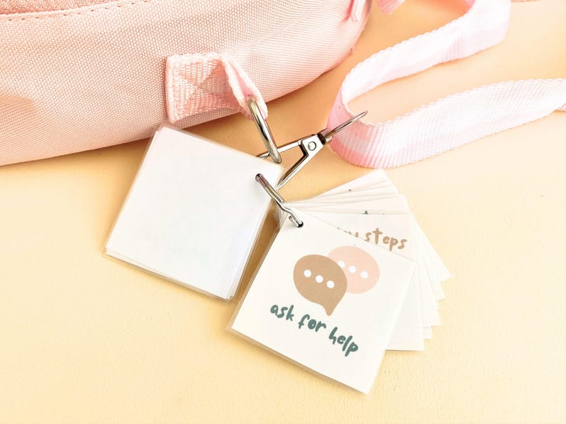 This pocket-sized printable keyring is packed with simple, effective coping strategies to help your child manage big emotions—wherever they are. Perfect for school, outings, and transitions!