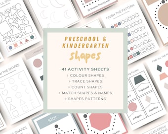 Preschool Shape Tracing, Basic Shape Tracing, Shape Tracing Worksheets, Printable Shape Worksheets, Homeschool Worksheets, Kindergarten